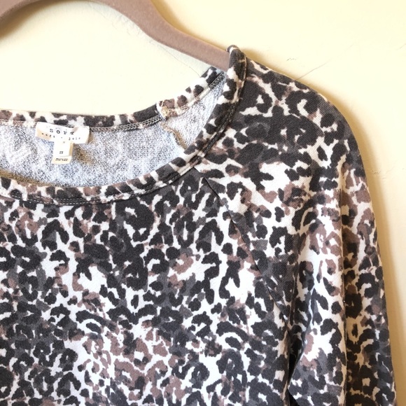 Joie • Animal Print French Terry Sweatshirt - Picture 5 of 7